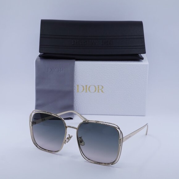 🕶️ New Dior DIORFILDIOR S1U D0AL Sunglasses - Gold Frame, Grey Lenses - Picture 10 of 10